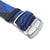 Perlon strap, Black & Blue, Sandblasted