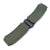 MiLTAT Military Green Nylon Hook and Loop Fastener Watch Strap, PVD Black