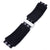 Black & Grey Nylon Hook-and-loop watch strap, Sandblasted
