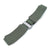 MiLTAT Military Green Nylon Hook and Loop Fastener Watch Strap, Brushed, XL