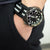 Black & White Nylon Hook-and-loop watch strap, Sandblasted