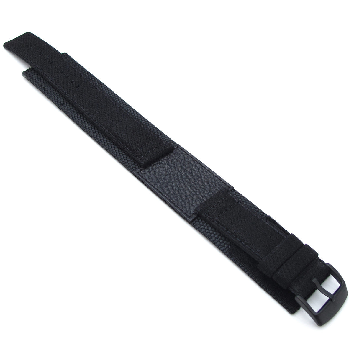 MiLTAT 24mm Double Layer Nylon Hook and Loop Fastener Watch Strap for 44mm Panerai, PVD