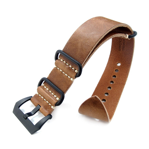 26mm MiLTAT G10 Grezzo SQ ZULU Saddle Brown, PVD