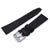 22mm Black Semi-perforated Texture Calf Watch Strap