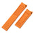 Orange Curved End Rubber compatible with Seiko MM300 SBDX001, No Buckle
