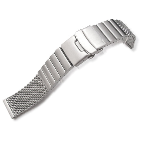 316L Mesh Watch Band on Diver Clasp