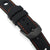 Black Punch Holes Silicone, PVD Black Buckle