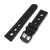 Black Punch Holes Silicone, PVD Black Buckle