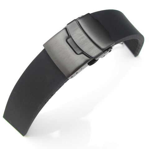 Flatter Silicone on PVD Black Diver Clasp
