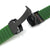 Green 4 Grooves Design Silicone, PVD Black Clasp