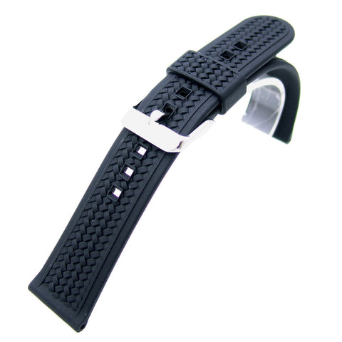 Silicone Woven Pattern Strap for Sport Watch