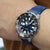 20mm Blue Quick Release Italian Suede Leather Strap, Blue St.