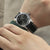 German made 20mm Matte Black Geniune Calf Watch Band, Polished