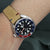 20mm Khaki Quick Release Italian Suede Leather Strap, Blue - Red St.