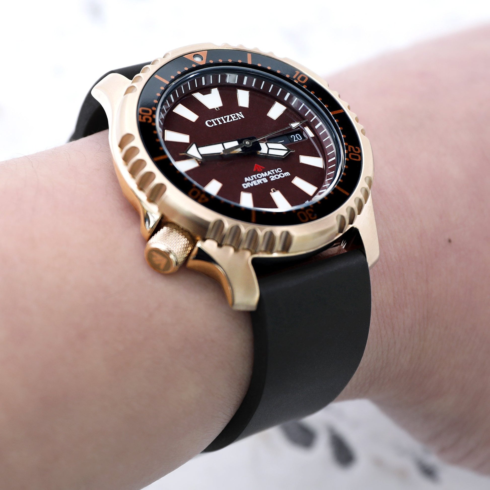 Citizen Promaster Marine Mechanical Divers Watch 200m Limited Edition NY0083-14X Rose Gold