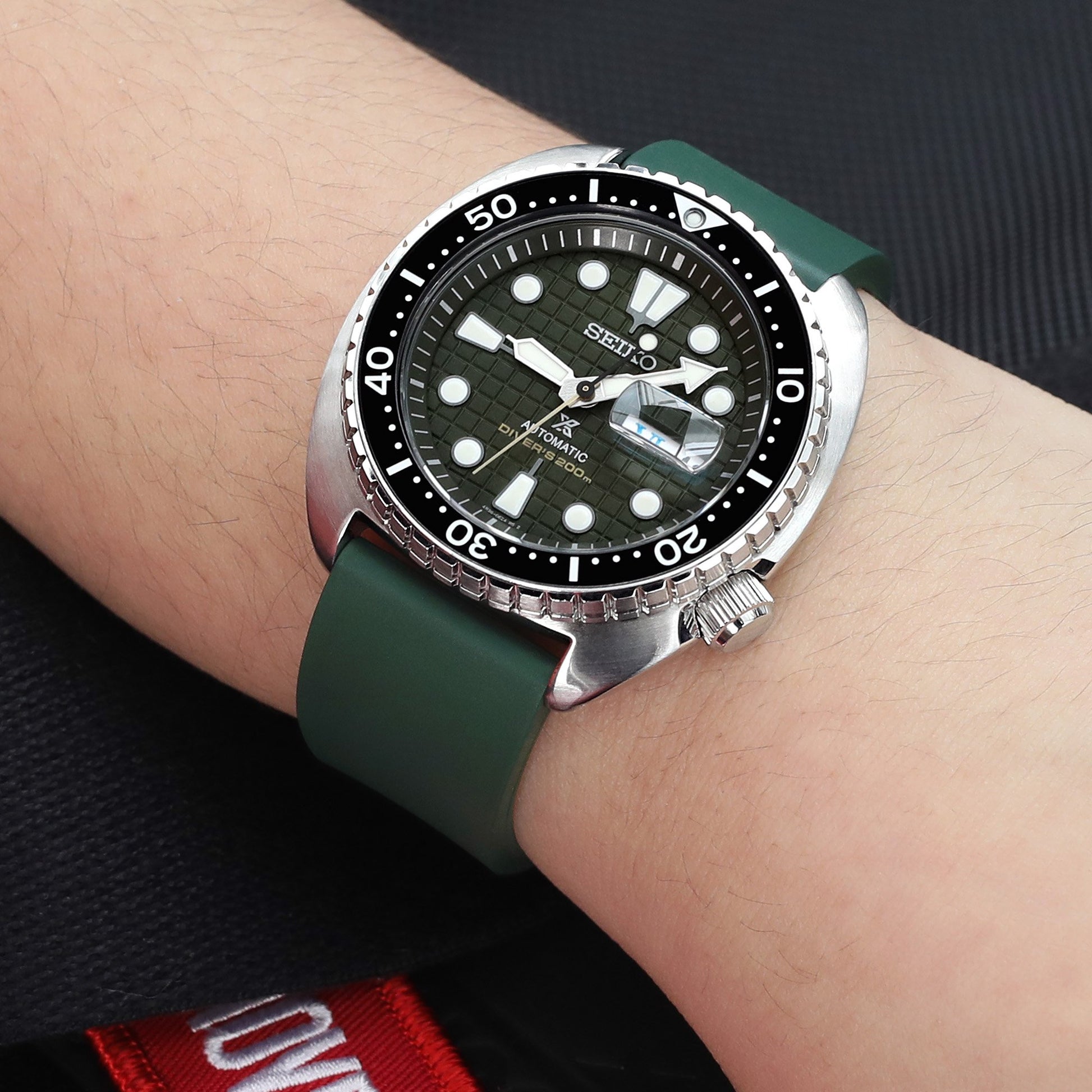 Seiko New Turtle Prospex SRPE05K1 Green Diver Ceramic Insert