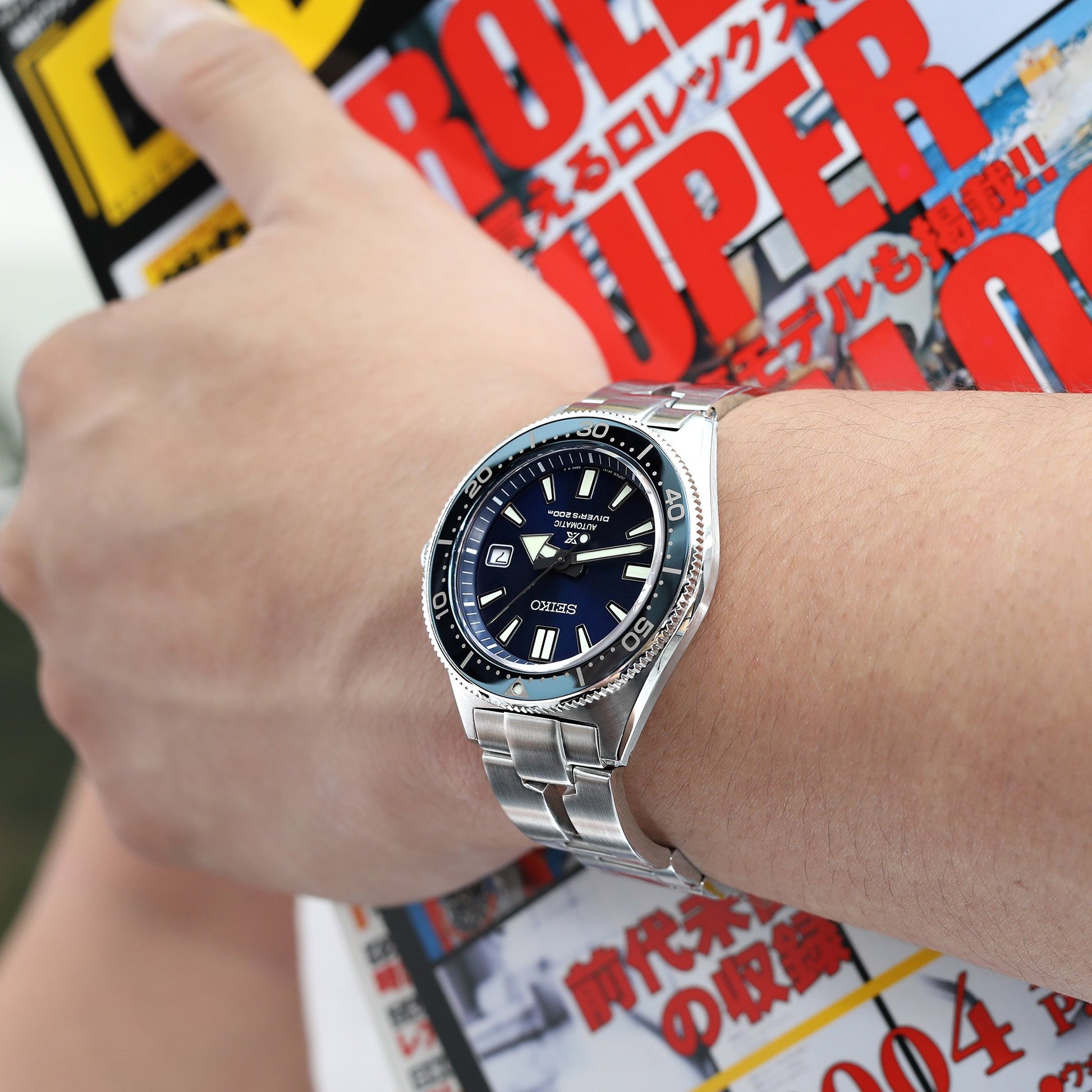 Seiko Prospex SPB053J1 (SBDC053) Blue Dial Automatic Watch Re-edition of 62MAS