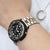 22mm Endmill 316L Stainless Steel Watch Bracelet Straight End, Two Tone IP Gold, SUB Clasp