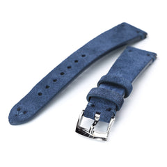 20mm Blue Quick Release Italian Suede Leather Watch Strap | Strapcode