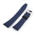 20mm or 22mm Black Kevlar Finish Watch Strap, Black Stitching, Polished