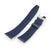 20mm or 22mm Military Grey Finish  Watch Strap, Grey Stitching, Polished