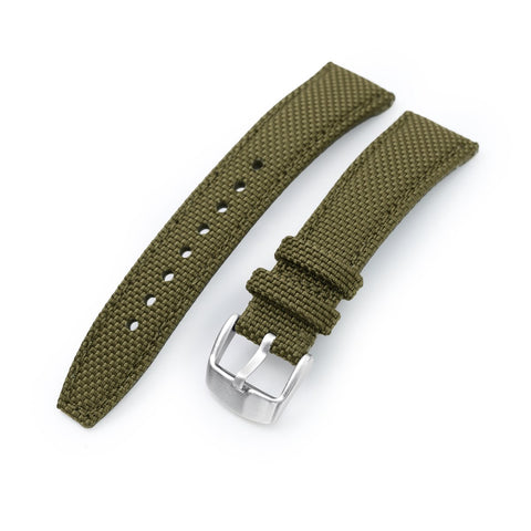Strong Texture Woven Nylon Military Green, Brushed