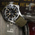 20mm, 21mm or 22mm Strong Texture Woven Nylon Military Green Watch Strap, Polished