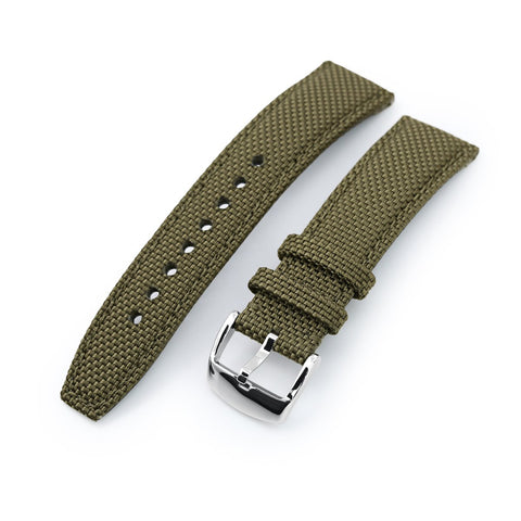 Strong Texture Woven Nylon Military Green, Polished