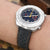 20mm or 22mm MiLTAT Rally Racing Dark Grey Nubuck Watch Strap, Brown Stitching