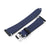 20mm, 21mm or 22mm MiLTAT Genuine American Alligator Square Scale, Semi Matte Black Watch Strap