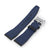 20mm to 23mm Pilot Black Kevlar Finish Rivet Lug Watch Strap, Beige Stitching, Brushed