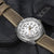 MiLTAT 24mm Genuine Olive Brown Distressed Leather Watch Strap Extra Soft, Beige Stitching