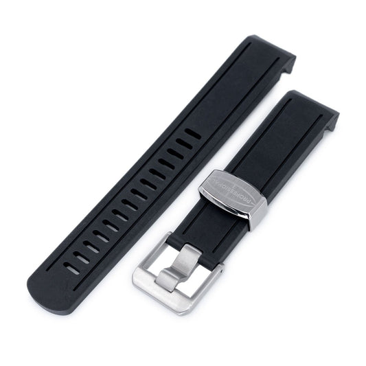 Seiko Sumo SBDC001 Curved End Lug Rubber Watch Band | Crafter Blue