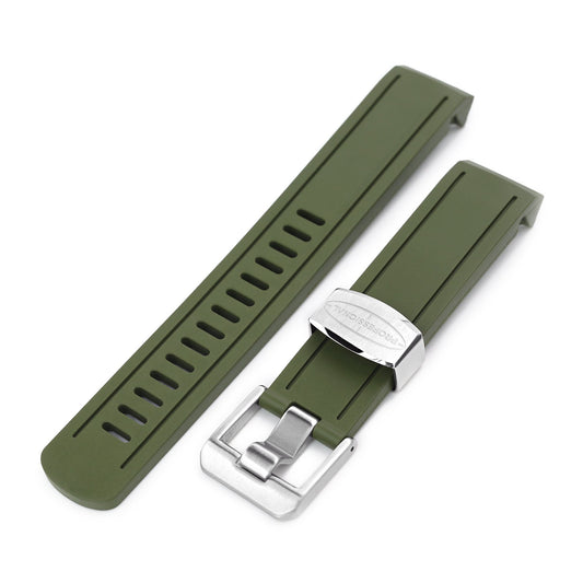 Seiko Green Sumo SPB103 Curved End Lug Rubber Watch Band |Crafter Blue