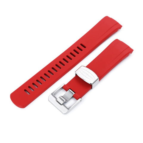 Red Curved End Rubber compatible with Seiko Turtle SRP777