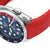 Seiko Turtle Crafter Blue Red Curved End Rubber Straps | Strapcode