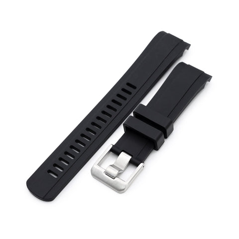 CB10 Black Curved End Rubber compatible with Seiko SKX007