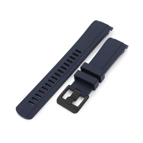 CB10 Blue Curved End Rubber compatible with Seiko 5
