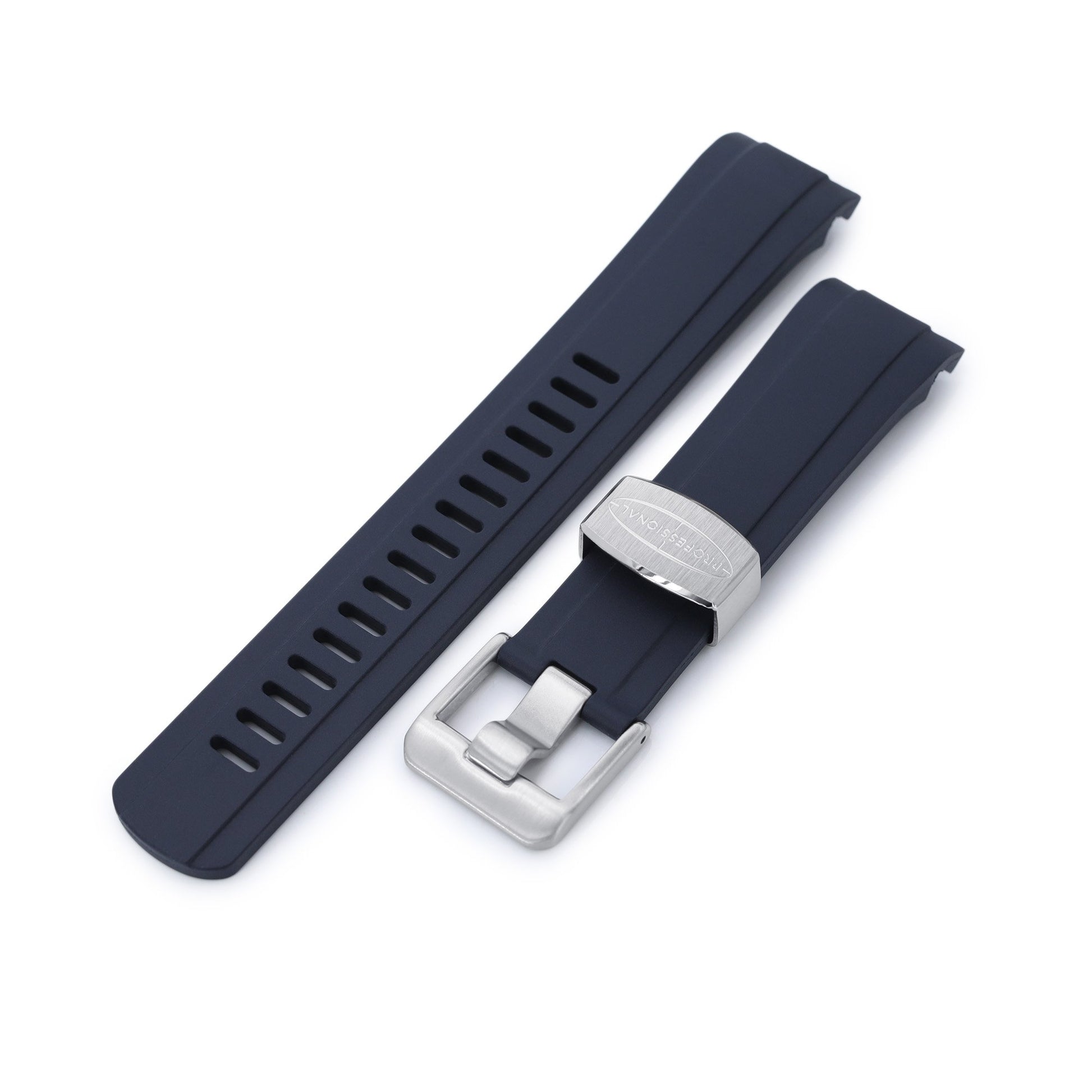 Seiko SKX007 Mod Fitted Curved End Lug Rubber Watch Band |Crafter Blue
