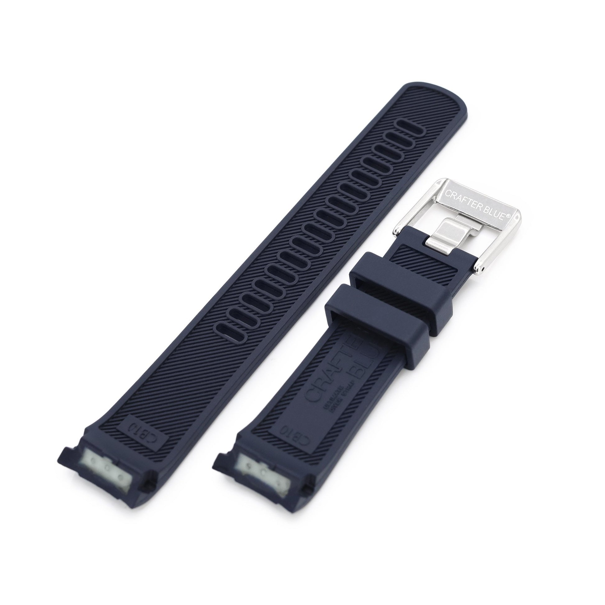 Seiko SKX007 Mod Fitted Curved End Lug Rubber Watch Band |Crafter Blue