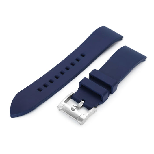 22mm Straight End Blue FKM Rubber Quick Release Watch Band |Strapcode