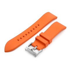 22mm Straight End Orange FKM Rubber Quick Release Watch Band|Strapcode