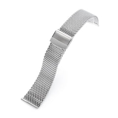 20mm, 22mm Tapered Milanese Wire Mesh Band, Polished