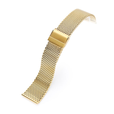 Classic Tapered Wire Mesh Band, Polished IP Gold
