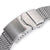 Solid End Massy Mesh Band Stainless Steel Watch Bracelet, Button Chamfer Diver Clasp, Brushed