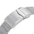 Solid End Massy Mesh Band Stainless Steel Watch Bracelet, V-Clasp, Brushed