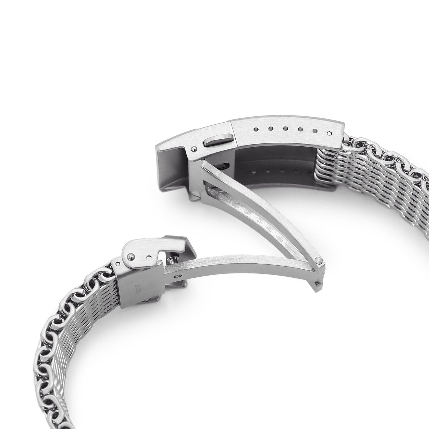 22mm Tapered "SHARK" Mesh Band Watch Bracelet Brushed | Strapcode
