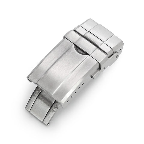 16mm, 18mm or 20mm Double Locks Turning Clasp, Brushed