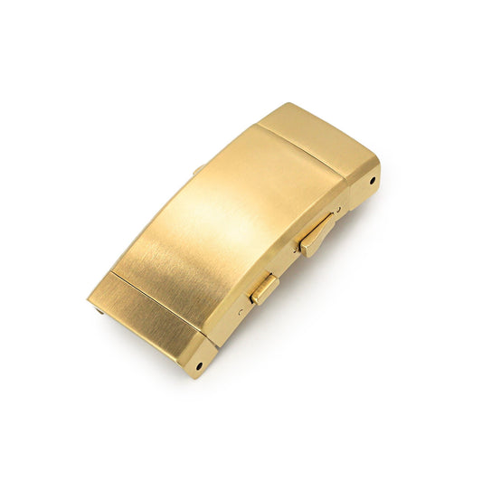 18mm Wetsuit Ratchet Watch Buckle / Gold Diver Clasp | Strapcode