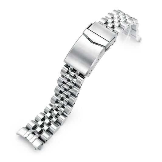 20mm Angus-J Louis 316L Stainless Steel Watch Bracelet for Seiko Cocktail SSA345, V-Clasp